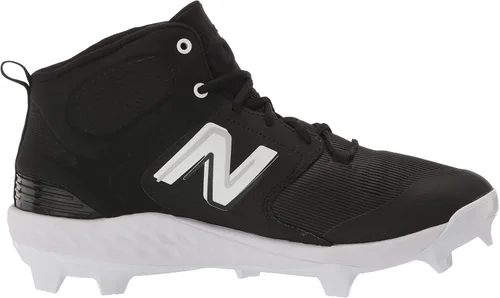 Vista 6 de New Balance Fresh Foam 3000 V6 - Tenis de béisbol moldeados en medio, NegroBlanco