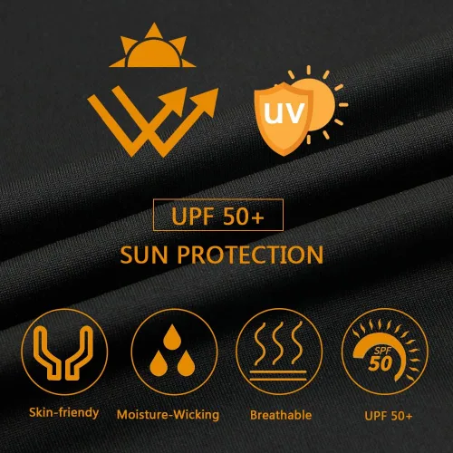 Vista 4 de Eciodci Traje de baño de manga larga para mujer con protección UV UPF 50+