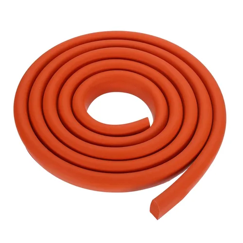 Vista 9 de uxcell Varilla de espuma de 3.28 pies, relleno de junta sólida en forma de D de 0.24 x 0.24 pulgadas, tira de sellado de espuma para protector