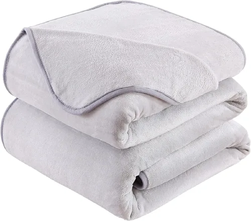 Vista 44 de Manta Snuggle Sac extra mullida, manta de forro polar para viajes, manta para sofá, cama, sofá, manta cálida y suave con patrón a rayas, 50 x 60