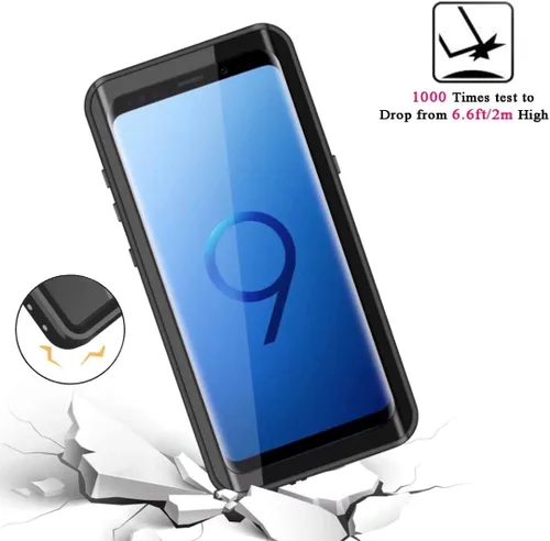 Vista 3 de YMCCOOL Funda impermeable para Samsung Galaxy S9, protección de cuerpo completo, a prueba de golpes, nieve, suciedad con protector de pantalla