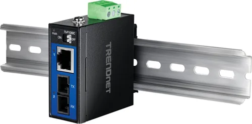 Vista 7 de TRENDnet Hardened Industrial 100Base-FX Convertidor de fibra SC multimodo (1.2 mi, 1.2 millas), carcasa clasificada IP40, TI-F10SC, negro