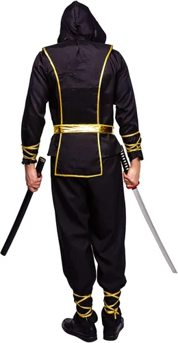 Vista 3 de Disfraz de Ninja Golden Dragon para hombre