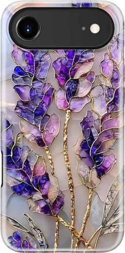 Vista 104 de LUMARKE Funda para iPhone 14/iPhone 13, lindo Y2K floral, carga inalámbrica Mosaico Tortuga Shell