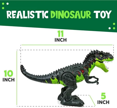 Vista 6 de Toysery Tyrannosaurus T-Rex - Juguete de dinosaurio caminante para niños. Luces LED y sonidos realistas, para niños de 3 a 12 años de edad