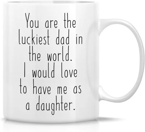 Vista 19 de Retreez - Taza divertida con texto en inglés "No. 1 Dad", 325 ml, tazas de cerámica, mensajes divertidos, sarcásticos, motivacionales, regalos