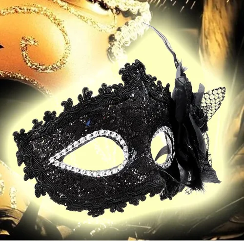 Vista 3 de Betogeth Masquerade Mask for Couples Women and Men - 2 Pack Venetian Silver free