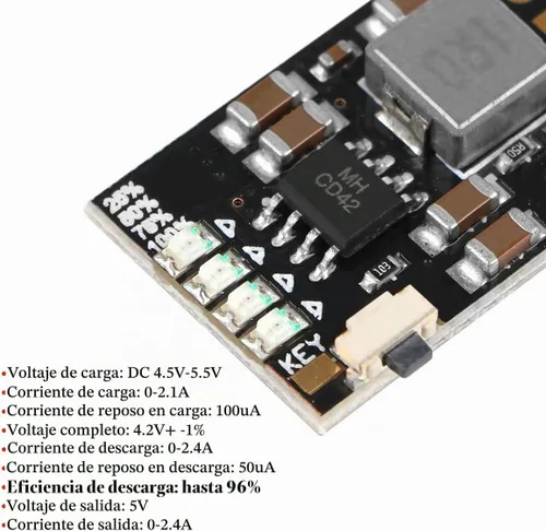 Vista 2 de 2A 5V Carga Descarga Módulo Integrado 6pcs