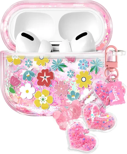 Vista 20 de para Airpods de 2ª/1ª Generación - Estuche Quicksand Liquid Kawaii Lindo Mujer Niña Mujeres Chispeante Brillante Bling Resplandor Adorable Elegante