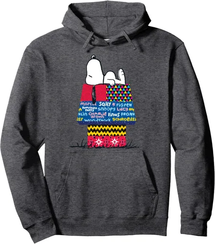 Vista 5 de Peanuts - Snoopy Patchwork Doghouse Pullover Hoodie