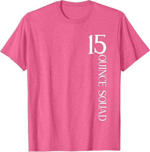 Vista 39 de Quince Squad Quinceanera 15th Birthday - Camiseta de quinceañera para niñas Asphalt Grey