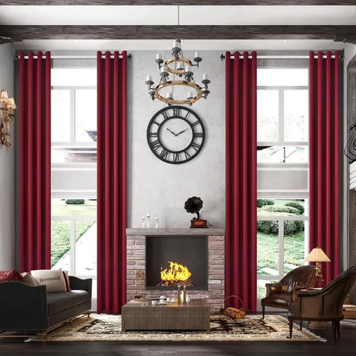 Vista 7 de Niyati Cortinas opacas extralargas – Cortinas de sala de estar de 2 pisos de alto – Cortinas altas para techos altos o cortinas largas de ventana