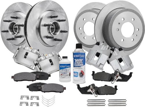 Vista 45 de Detroit Axle - 4 rotores de freno para Ford 1994-2004 Mustang, rotores de freno de disco delanteros y traseros 1995 1996 1997 1998 1999 2000 2001