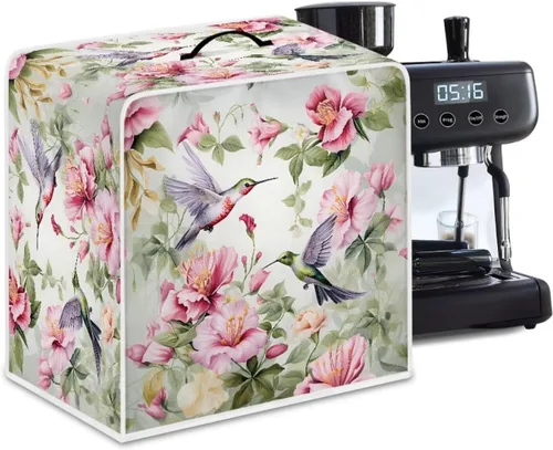 Vista 59 de DISNIMO Cubierta antipolvo para cafetera de mariposa azul, fundas para máquina de hacer café de cocina con mango superior, cubierta