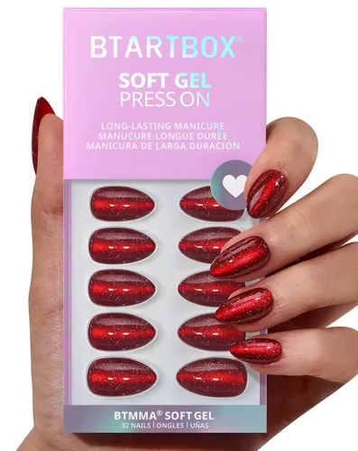 Vista 50 de BTArtbox Uñas Postizas Blancas Cortas a Presión - Uñas Postizas de Gel Suave en Forma de Almendra, Uñas Blancas con Pegamento para Uñas, Uñas