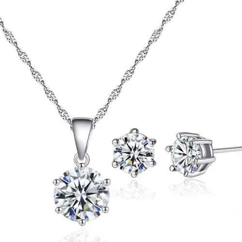 Vista 3 de ZYooch - Dije con la palabra Mom grabada para mujer collar de compromiso de diamantes de imitación joyas para regalar