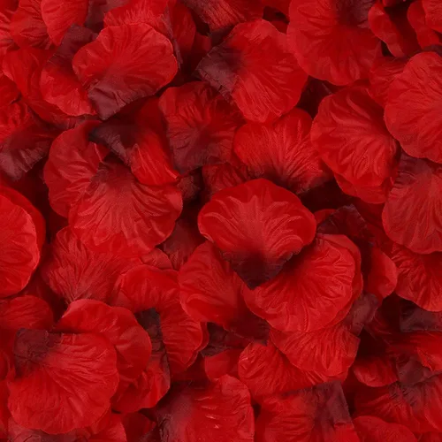 Vista 18 de DJBM 1000 pétalos de rosa artificiales para decoración de bodas, fiestas, color negro