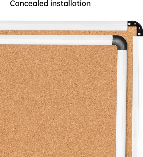 Vista 5 de VUSIGN Combinación de pizarra blanca y tablero de corcho, 24" x 36