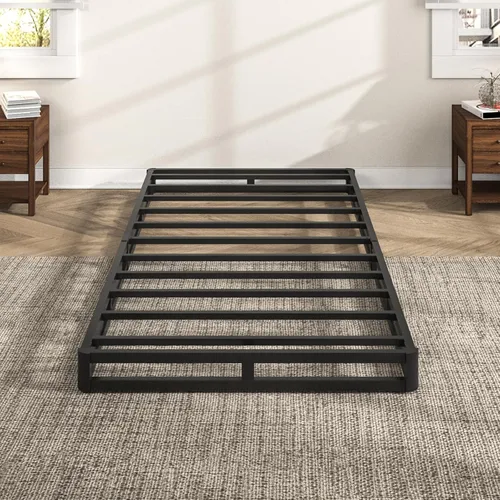 Vista 6 de Somier de 5 Pulgadas para Cama Individual, Base de Colchón Metálica Resistente con Funda de Tela, Montaje Fácil, Capacidad de 680 kg