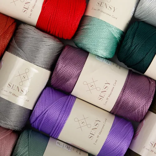 Vista 9 de Sensy Premium 2mm 229.5 metros de cuerda de poliéster 100% cordón de polipropileno Cordón de macramé 2mm Cordón para bolso de crochet Hilo