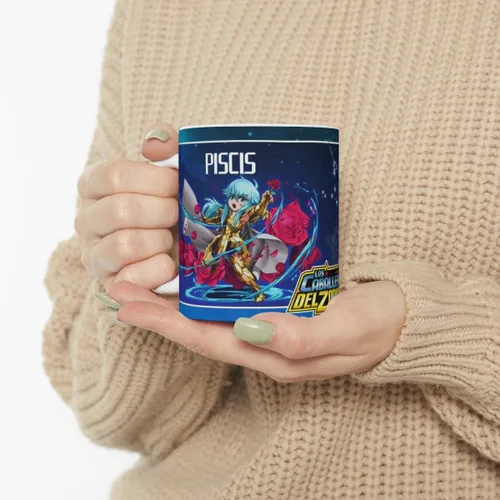 Vista 4 de Piscis, Los Caballeros del Zodiaco, Taza Ceramig 11 Oz
