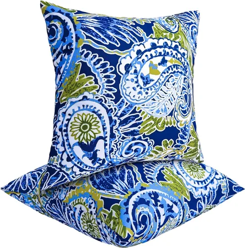 Vista 18 de JMGBird Almohadas impermeables para exteriores de 18 x 18 pulgadas para muebles de patio, cama, sofá y sofá Almohadas de exterior con inserto