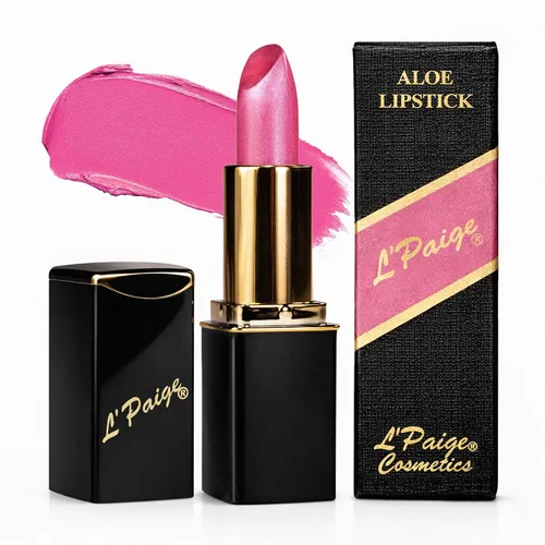 Vista 32 de L'Paige L02 - GRAPE ICE Designer Lipstick Base de aloe vera, de larga duración, hidratante Morado claro con acabado helado iridiscente