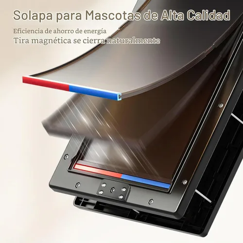 Vista 6 de Puerta extra grande de plástico para perros de 3 solapas