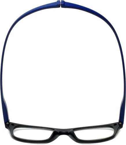 Vista 6 de Magz Chelsea Gafas de lectura +2.00 Negro/Azul Hombres/Mujeres Single Power Readers Cuello Colgante Magnético Snap It Conectar Trasero