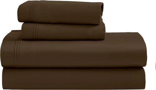 Vista 14 de SUPERIOR Juego de sábanas de algodón egipcio de 4 piezas, lujo de 1500 hilos, diseño moderno, sábanas sostenibles, básicos ultrasuaves, sólido