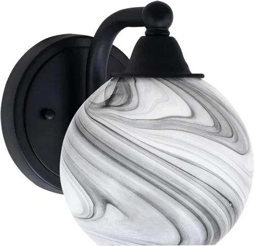 Vista 14 de Toltec Lighting Paramount - Aplique de pared de 1 luz, lámpara de pared para interiores, regulable, compatible con LED de base media, acabado