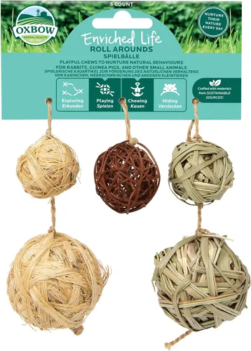 Vista 12 de Oxbow Timothy Hay Party Pack, Rabbit & Guinea Pig Toys, Bunny Enrichment