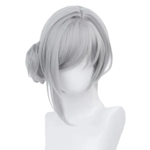Vista 20 de Peluca para cosplay, disfraz de anime, pelo largo, cabello ondulado negro con flequillo y para mujer, fiesta familiar de Halloween Isolda