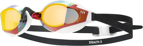 Vista 7 de TYR Stealth-X Performance - Gafas de natación de bajo perfil Dorado/Negro