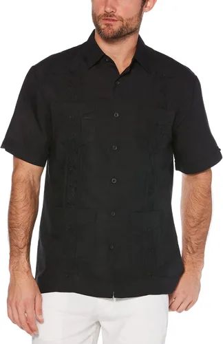 Vista 4 de Cubavera Camisa Guayabera bordada de manga corta para hombre