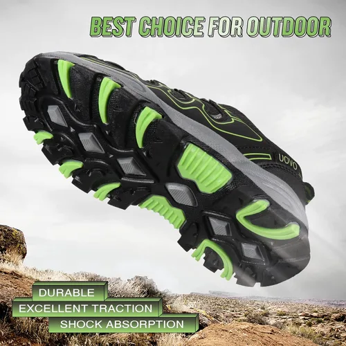 Vista 2 de UOVO - Zapatos deportivos para niños, tenis para correr, impermeables, para senderismo, atléticos, al aire libre, antideslizantes