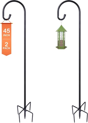 Vista 13 de Shepherd-Hooks Adjustable for Bird-Feeder Lantern Plant-Hook Garden-Stake - Plant Stand Hanger for Outdoor Flower Basket, Bird Feeder Hanger