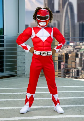 Vista 2 de Disfraz de Power Rangers Red Ranger para niño Multicolor