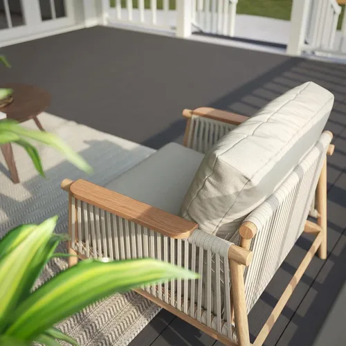 Vista 2 de Acanva Muebles al aire libre de aluminio del patio del musgo, sillón