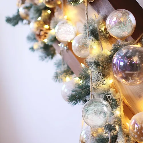 Vista 3 de AMS Adornos de bolas de Navidad transparentes de 24ct, 2.36''/60mm Bolas colgantes de Navidad inastillables, juego de esferas para árbol de Navidad