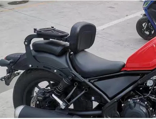 Vista 2 de Sissy Bar - Respaldo de pasajero para motocicleta, compatible con Honda REBEL CM500 CM300