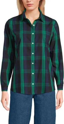 Vista 12 de Lands' End - Camisa de manga larga de cordón Pinwale para mujer