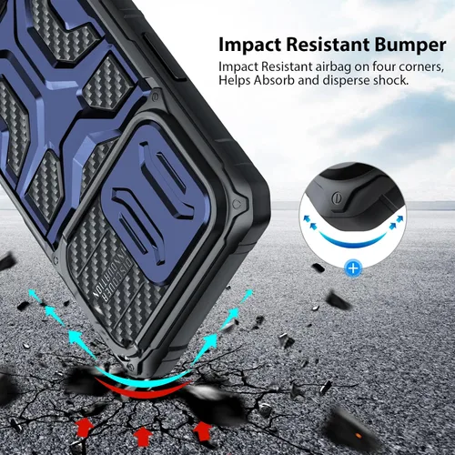 Vista 7 de Nillkin Funda para iPhone 14 Pro con soporte invisible [compatible con MagSafe] [Funda para cámara deslizante], protección contra caídas de grado