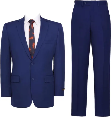 Vista 11 de Men's 2 Piece Suit Set Classic Fit Regular Big and Tall Beige