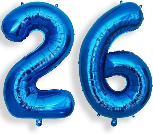 Vista 66 de AULE Globo azul de 40 pulgadas 0 con números grandes de cumpleaños del 0 al 9