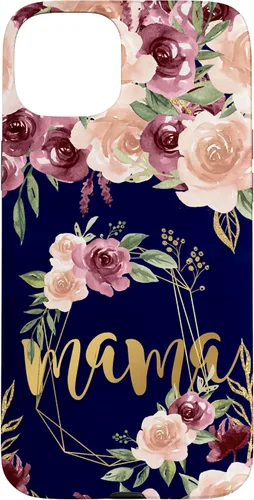 Vista 9 de Mama Floral New Mom Flower Print Pregnant Woman Watercolor Case for iPhone 17