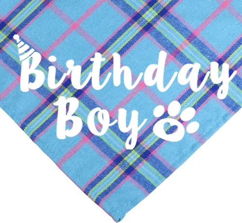 Vista 4 de Bandana de cumpleaños para perros, bandana de cumpleaños de varios tamaños para perros, bandana de cumpleaños para perros pequeños y mascotas