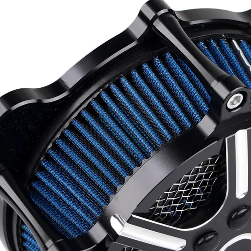 Vista 3 de Kit de sistema de filtro de admisión azul para Harley Touring Street Glide Road Glide 2008-2016, Trike 2008-2016, Softail 2016-2017