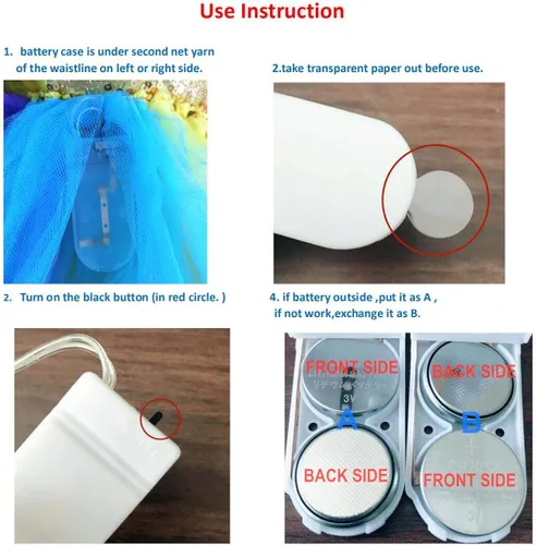 Vista 5 de SHINYOU Disfraz de unicornio para niñas, vestido de tutú con luz LED