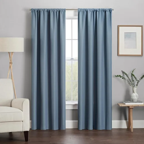 Vista 29 de ECLIPSE Kendall - Cortina térmica opaca moderna con bolsillo para cortinero, para dormitorio o sala de estar (1 panel), 42 x 54 pulgadas, alcachofa